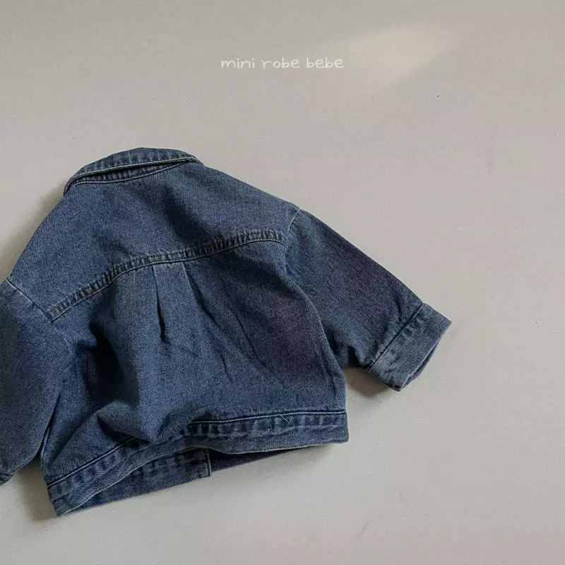 Mini Robe - Korean Baby Fashion - #babyfashion - Bebe Denim Jacket - 6