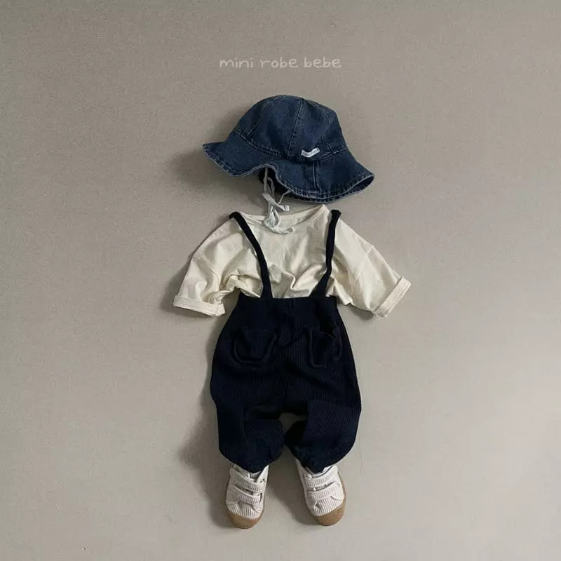 Mini Robe - Korean Baby Fashion - #babyfashion - Rib Dungarees - 8
