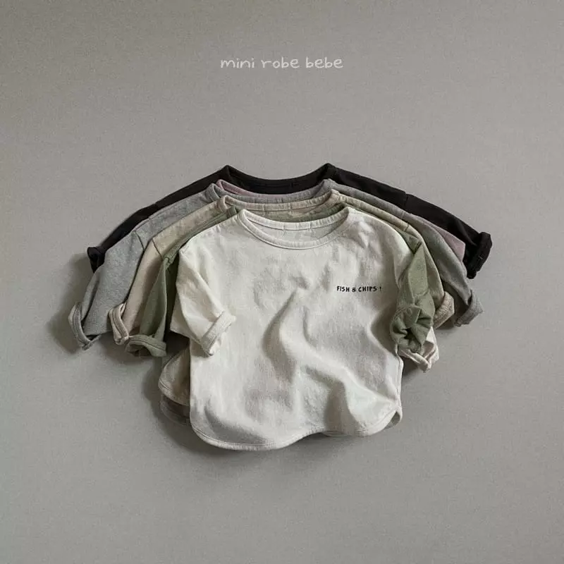 Mini Robe - Korean Baby Fashion - #babyfever - Basic Piping Tee