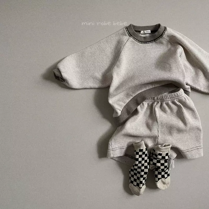Mini Robe - Korean Baby Fashion - #babygirlfashion - Bebe Croiffle Sweatshirt - 6