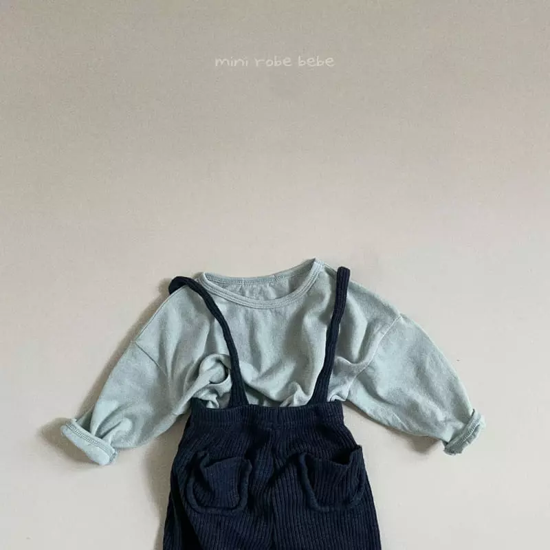 Mini Robe - Korean Baby Fashion - #babygirlfashion - Rib Dungarees - 10
