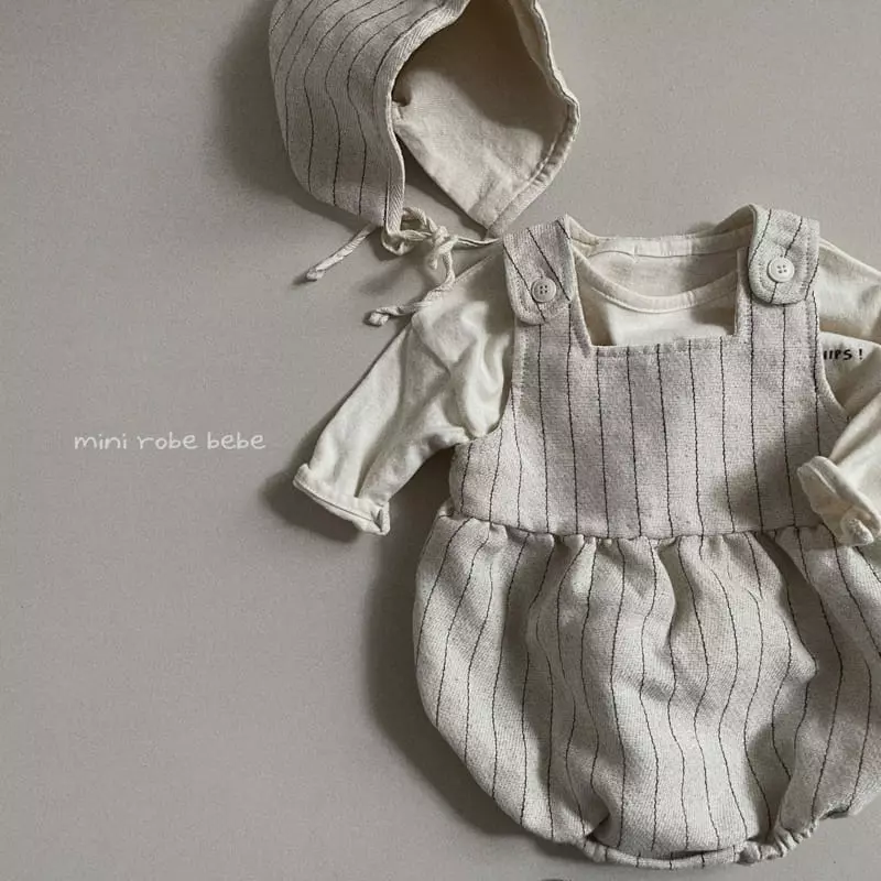 Mini Robe - Korean Baby Fashion - #babygirlfashion - Circle Dungarees Bodysuit - 9