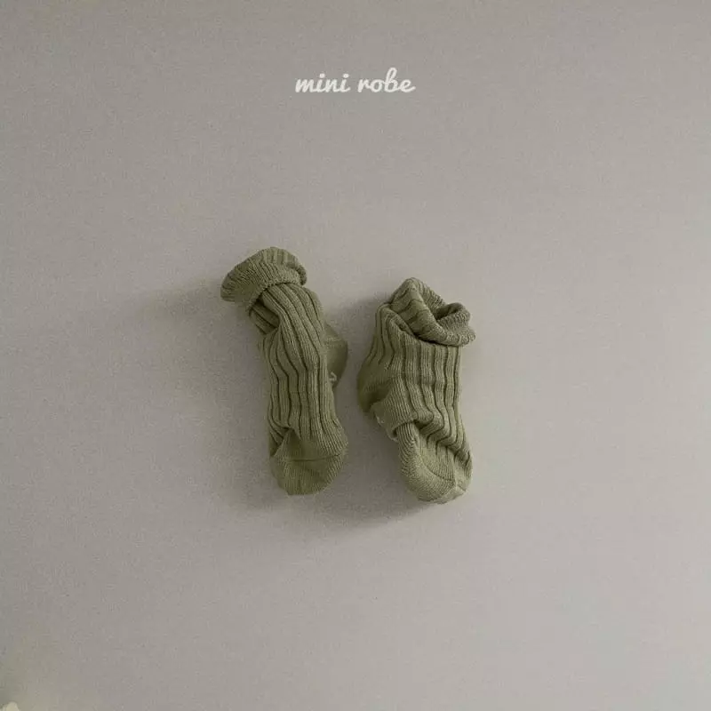 Mini Robe - Korean Baby Fashion - #babygirlfashion - Bebe Pistachio Socks [set of 5] - 4