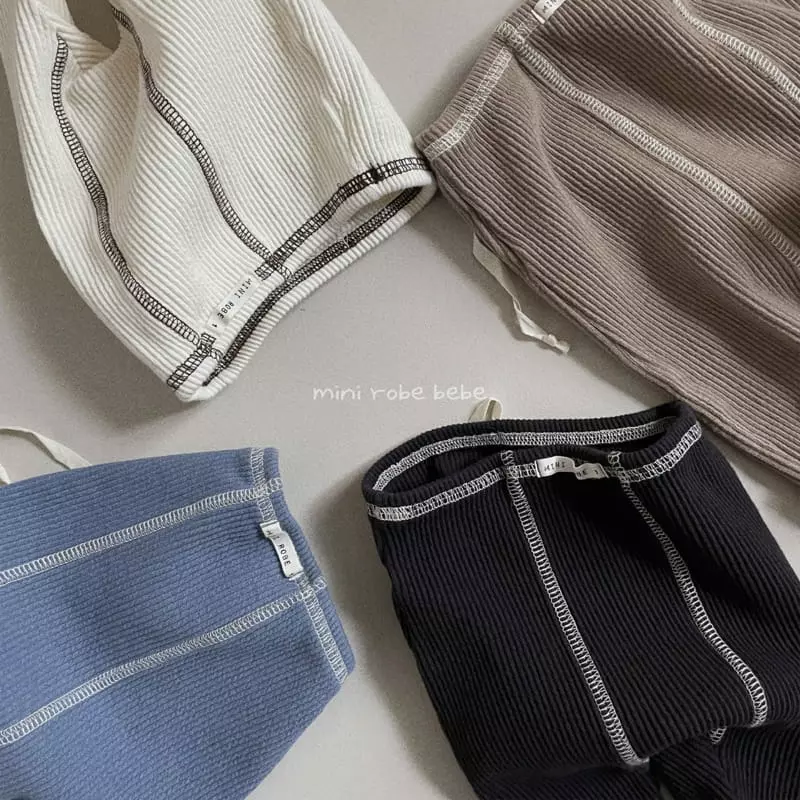Mini Robe - Korean Baby Fashion - #babylifestyle - Bebe Rib Piping Leggings