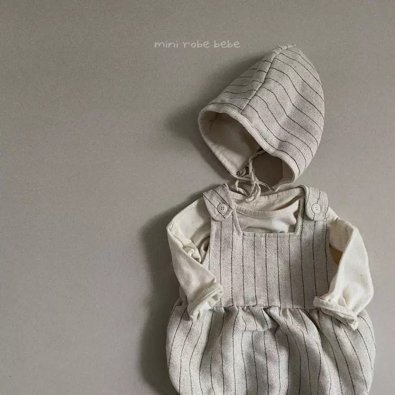 Mini Robe - Korean Baby Fashion - #babylifestyle - Circle Dungarees Bodysuit - 10