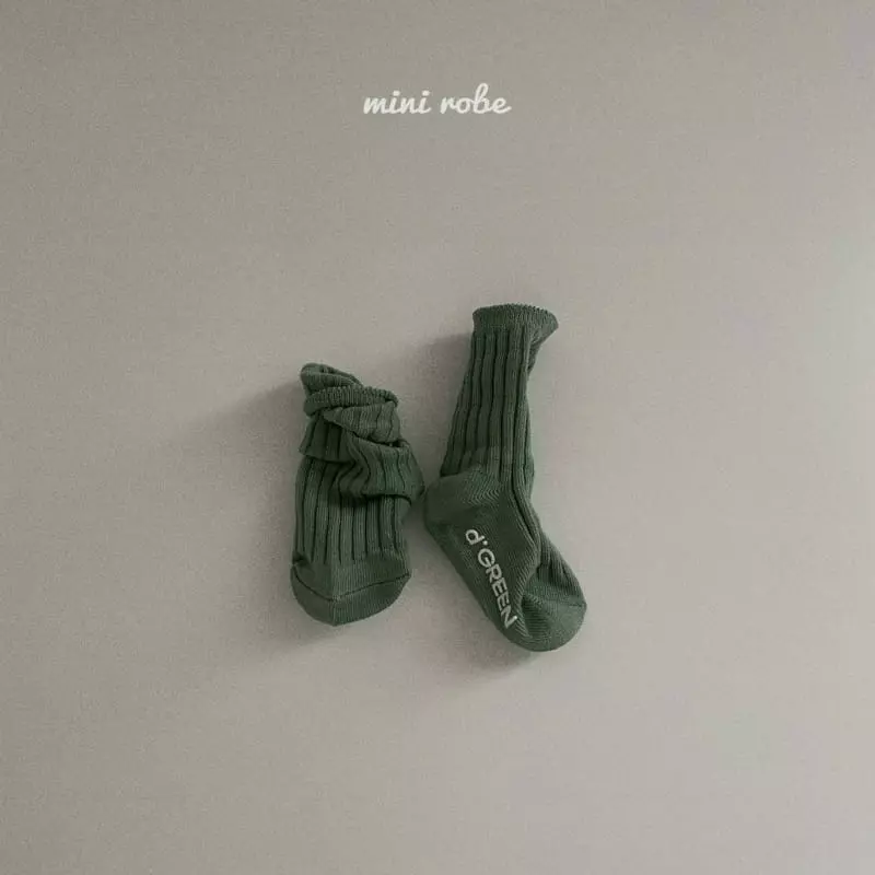 Mini Robe - Korean Baby Fashion - #babyoninstagram - Bebe Pistachio Socks [set of 5] - 5