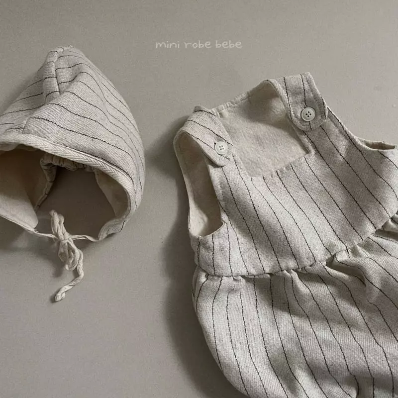 Mini Robe - Korean Baby Fashion - #babyoninstagram - Circle Dungarees Bodysuit - 11