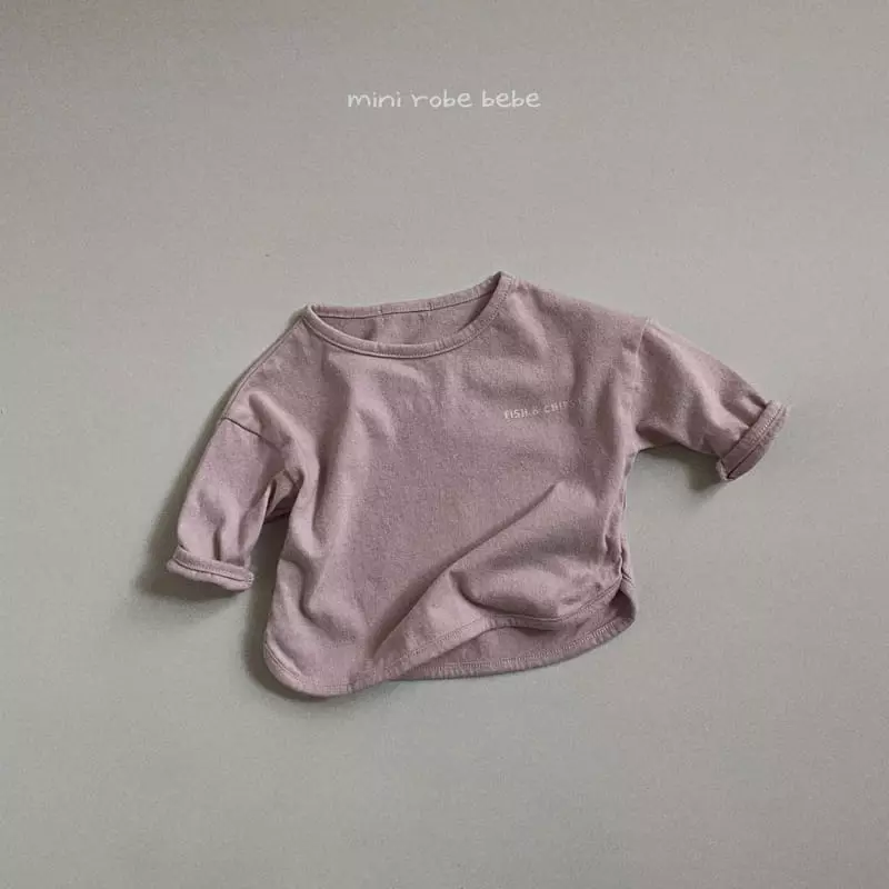 Mini Robe - Korean Baby Fashion - #babylifestyle - Basic Piping Tee - 4