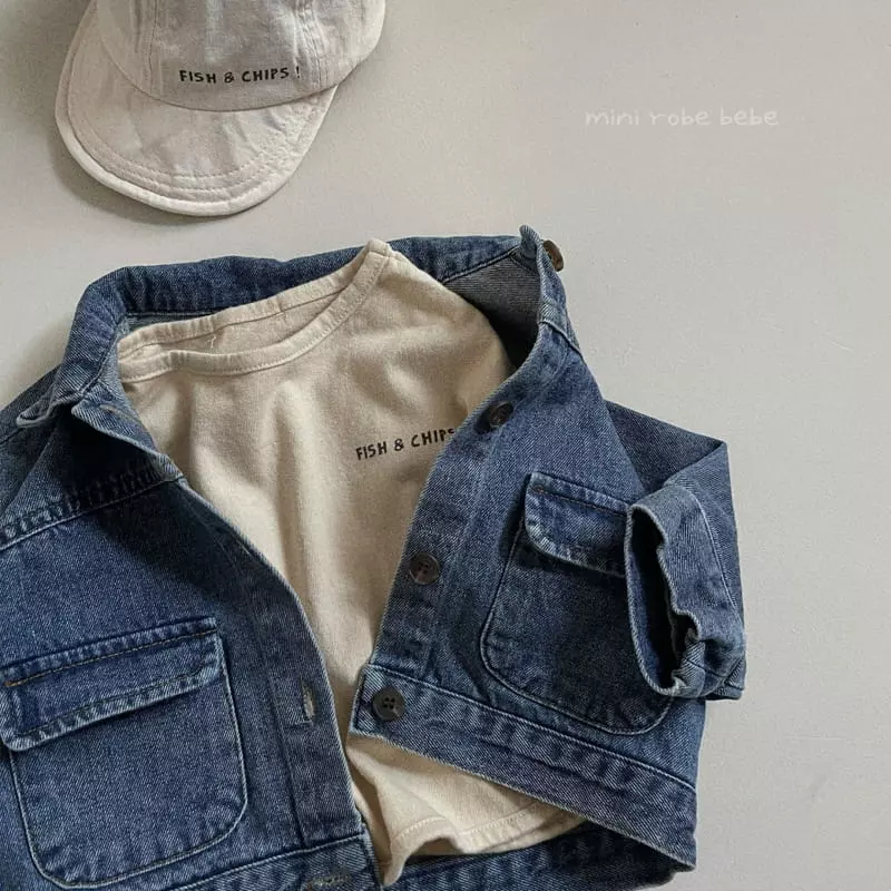 Mini Robe - Korean Baby Fashion - #babyootd - Bebe Denim Jacket - 11