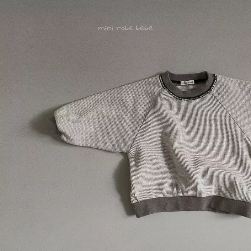 Mini Robe - Korean Baby Fashion - #babyootd - Bebe Croiffle Sweatshirt - 9