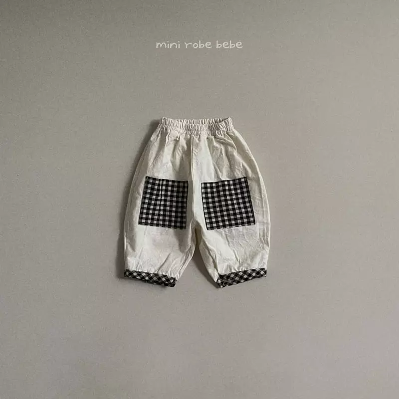 Mini Robe - Korean Baby Fashion - #babyootd - Check Bbang Pants