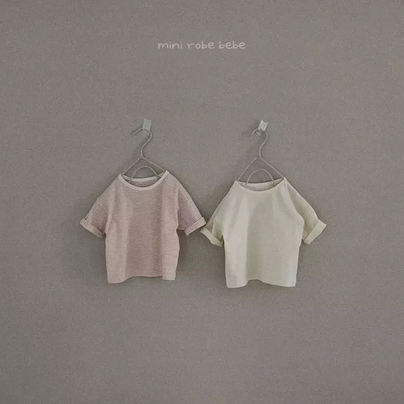Mini Robe - Korean Baby Fashion - #babyoutfit - Bebe Capri 1+1 Tee - 5