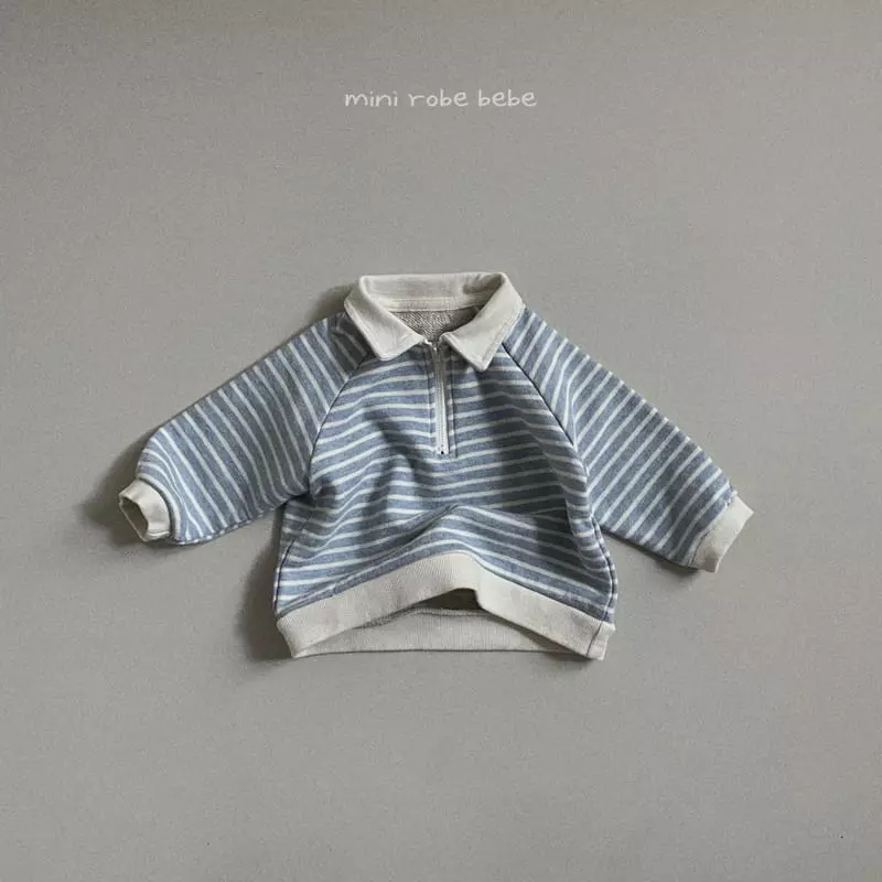 Mini Robe - Korean Baby Fashion - #babyoutfit - Bebe Melange Stripes Sweatshirt - 2