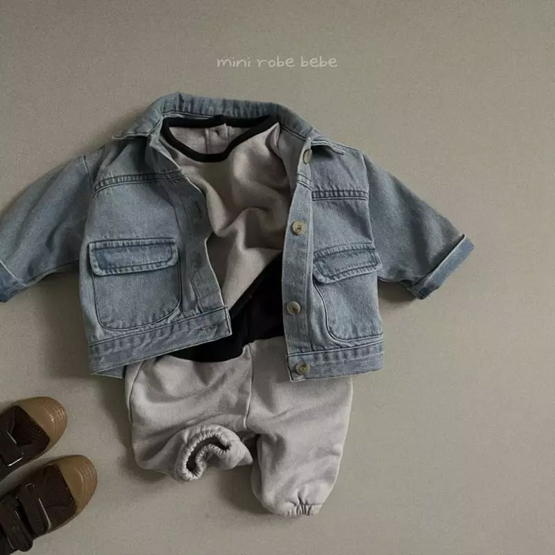 Mini Robe - Korean Baby Fashion - #babyoutfit - Bebe Denim Jacket - 12