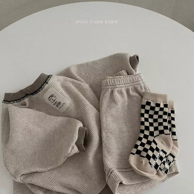 Mini Robe - Korean Baby Fashion - #babyoutfit - Bebe Croiffle Sweatshirt - 11
