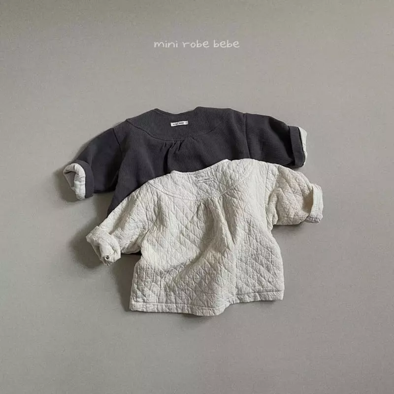 Mini Robe - Korean Baby Fashion - #babyoutfit - Quilitng Shirring Jumper