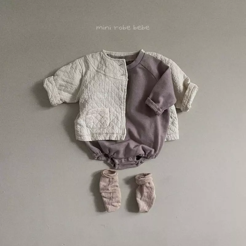 Mini Robe - Korean Baby Fashion - #babyoutfit - Mama Papa Bodysuit - 12
