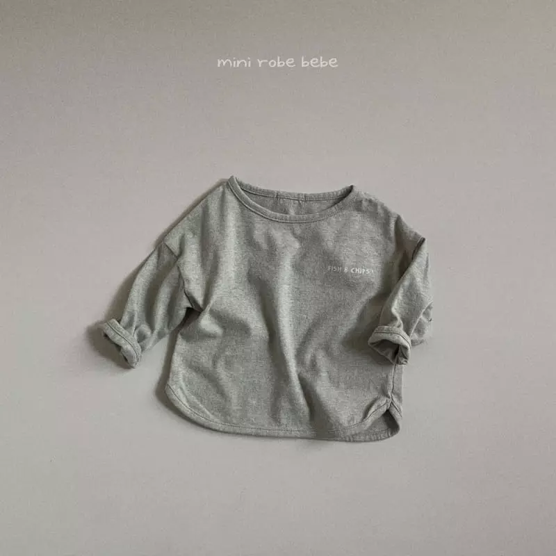 Mini Robe - Korean Baby Fashion - #babyoutfit - Basic Piping Tee - 6