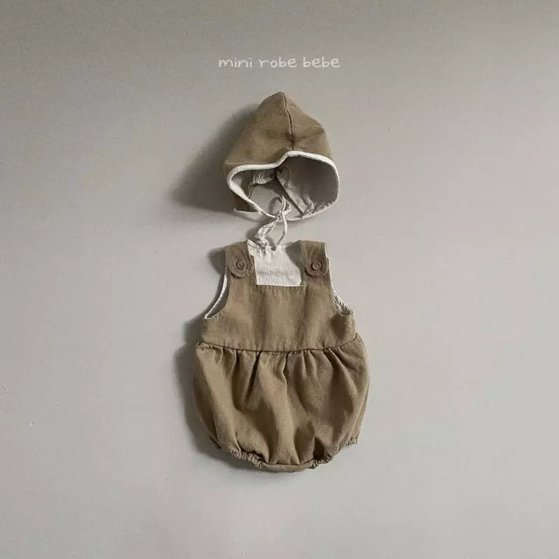 Mini Robe - Korean Baby Fashion - #onlinebabyboutique - Circle Dungarees Bodysuit