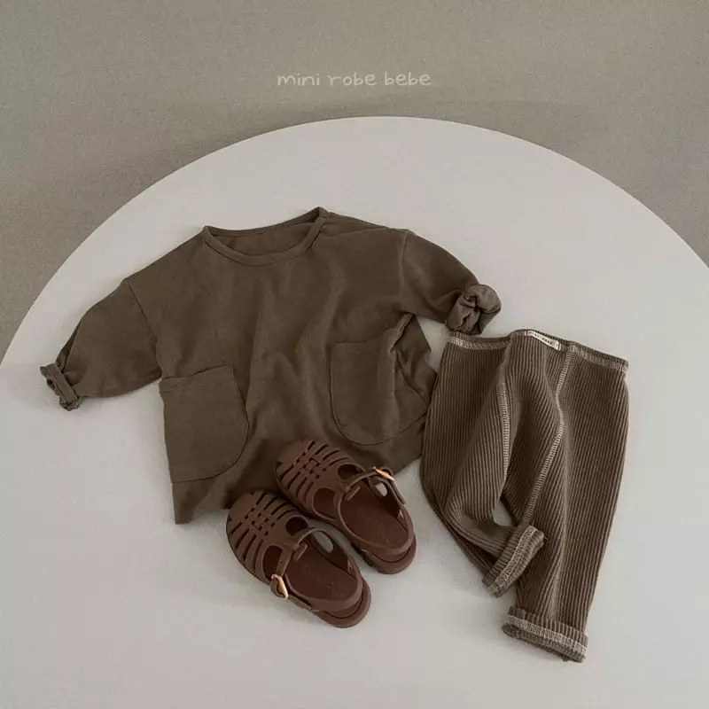 Mini Robe - Korean Baby Fashion - #onlinebabyboutique - Pocket Tee - 11