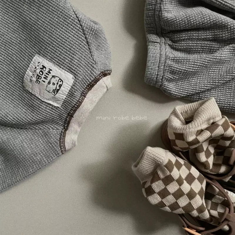 Mini Robe - Korean Baby Fashion - #onlinebabyshop - Bebe Checker Board Socks [set of 3] - 10