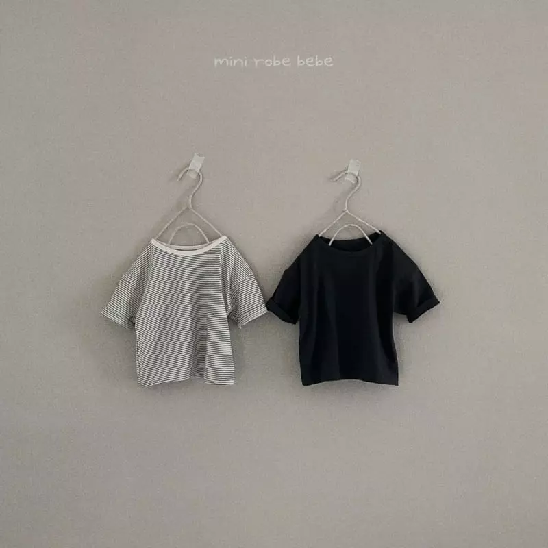 Mini Robe - Korean Baby Fashion - #onlinebabyshop - Bebe Capri 1+1 Tee - 9