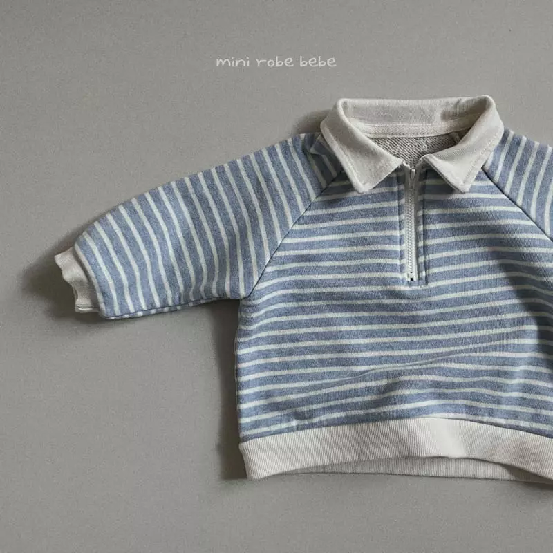 Mini Robe - Korean Baby Fashion - #onlinebabyshop - Bebe Melange Stripes Sweatshirt - 5