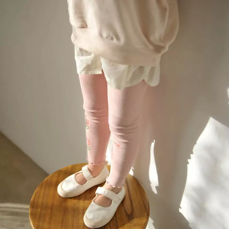 Momo Ann - Korean Children Fashion - #childrensboutique - Flower Leggings - 5