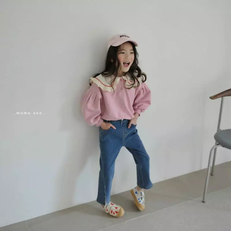 Momo Ann - Korean Children Fashion - #childrensboutique - Slit Jeans - 4