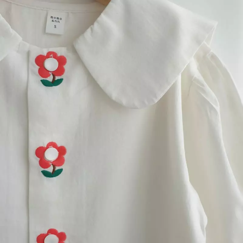 Momo Ann - Korean Children Fashion - #fashionkids - Flower Blouse - 2