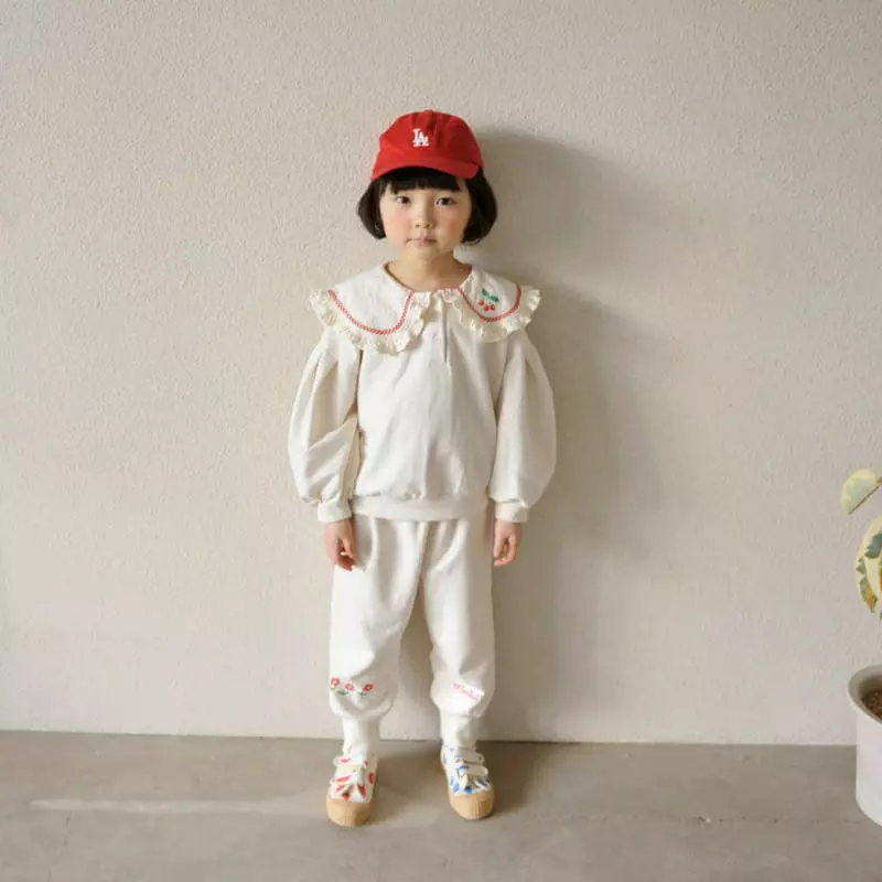 Momo Ann - Korean Children Fashion - #kidsshorts - Flower Jogger Pants - 5