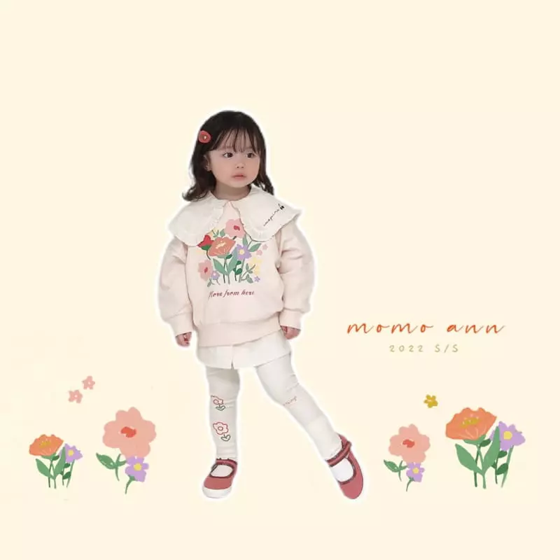 Momo Ann - Korean Children Fashion - #kidsstore - Flower Leggings - 10