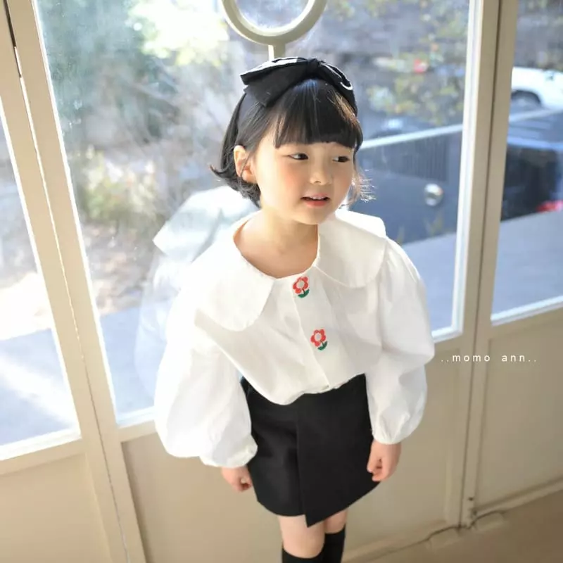 Momo Ann - Korean Children Fashion - #kidsshorts - Flower Blouse - 4