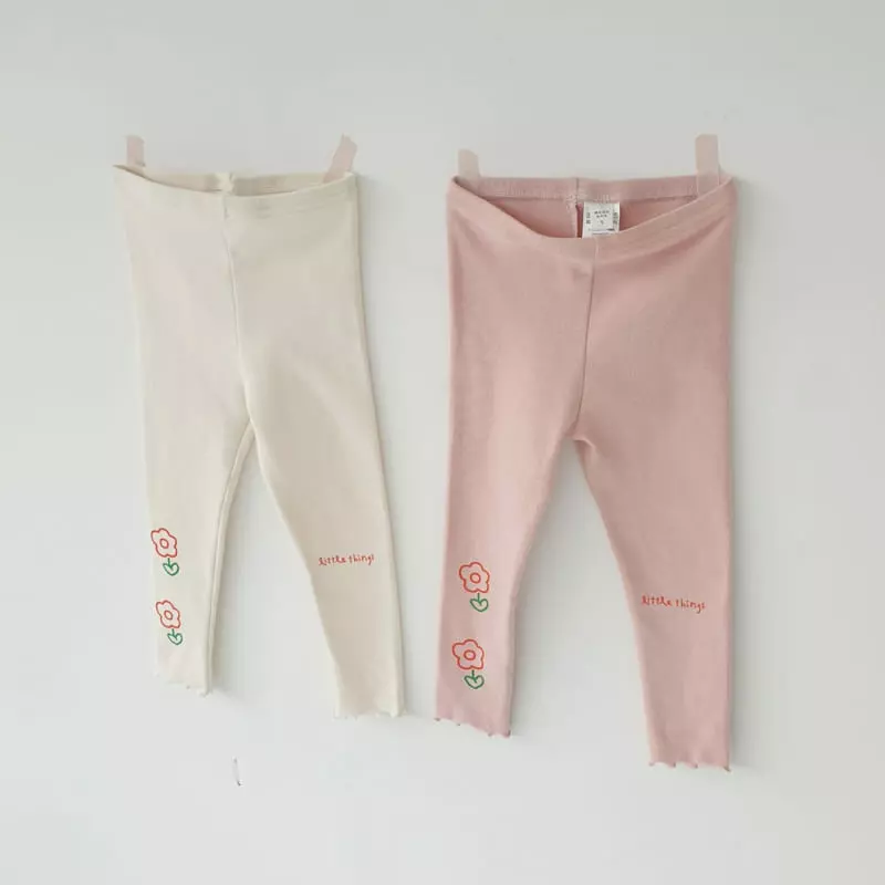 Momo Ann - Korean Children Fashion - #minifashionista - Flower Leggings