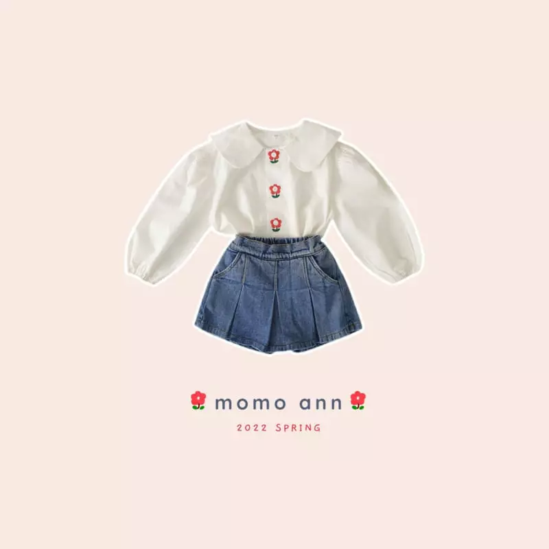 Momo Ann - Korean Children Fashion - #toddlerclothing - Flower Blouse - 12