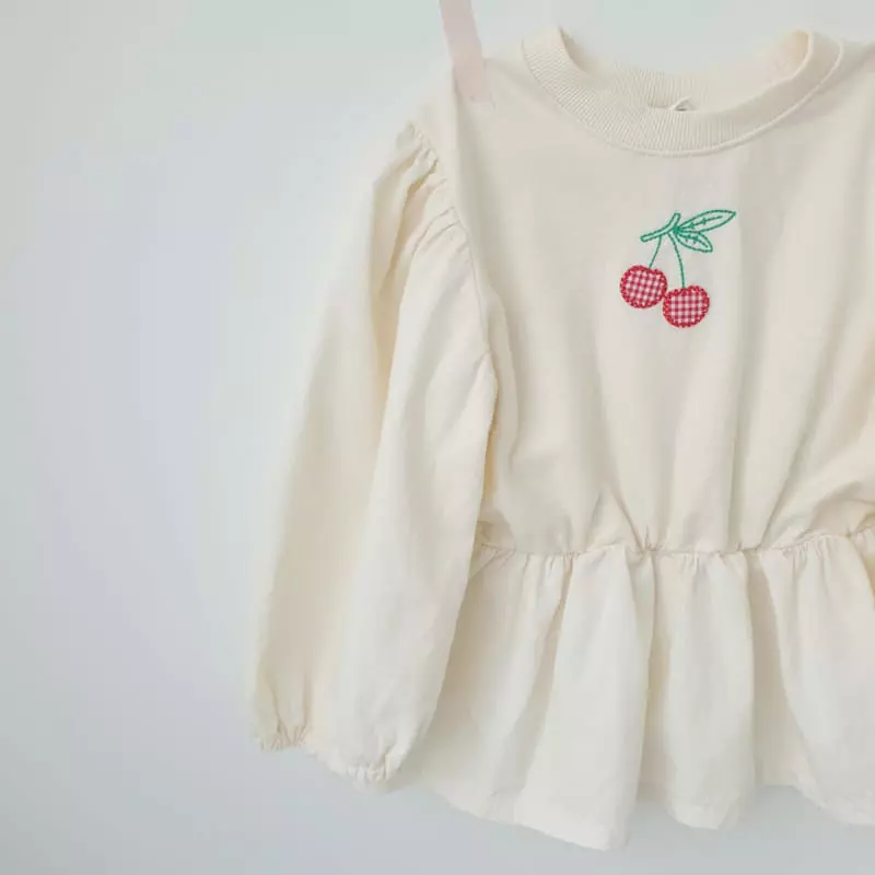 Momo Ann - Korean Children Fashion - #toddlerclothing - Frill Long Tee - 11