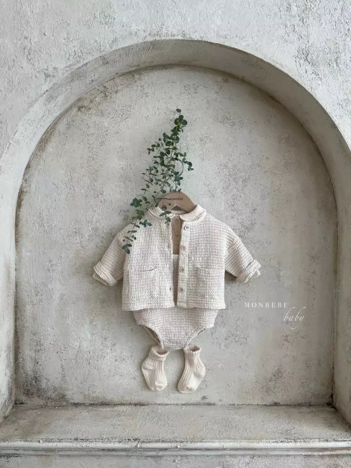 Monbebe - Korean Baby Fashion - #babyfever - Croiffle Cardigan - 3