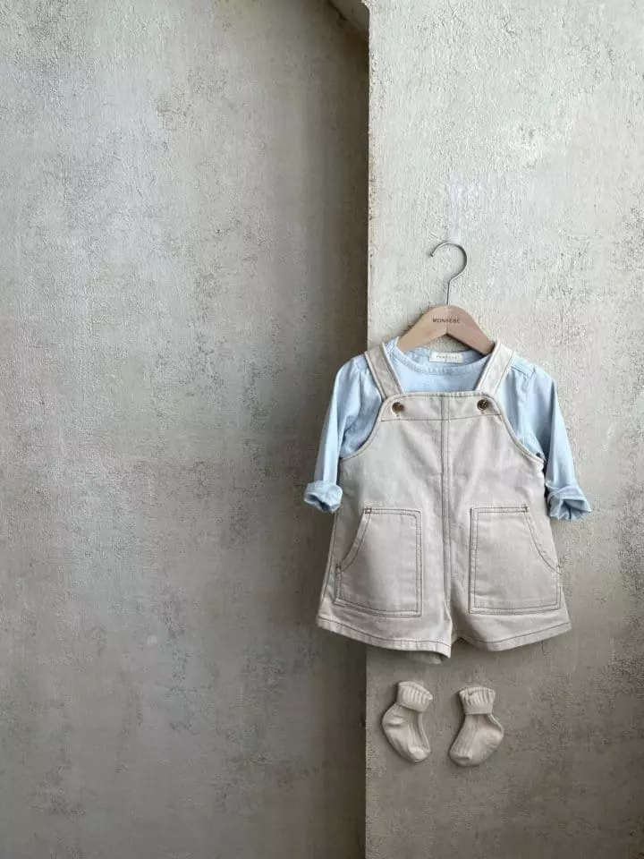 Monbebe - Korean Children Fashion - #childofig - Kid Dungarees Bodysuit - 10