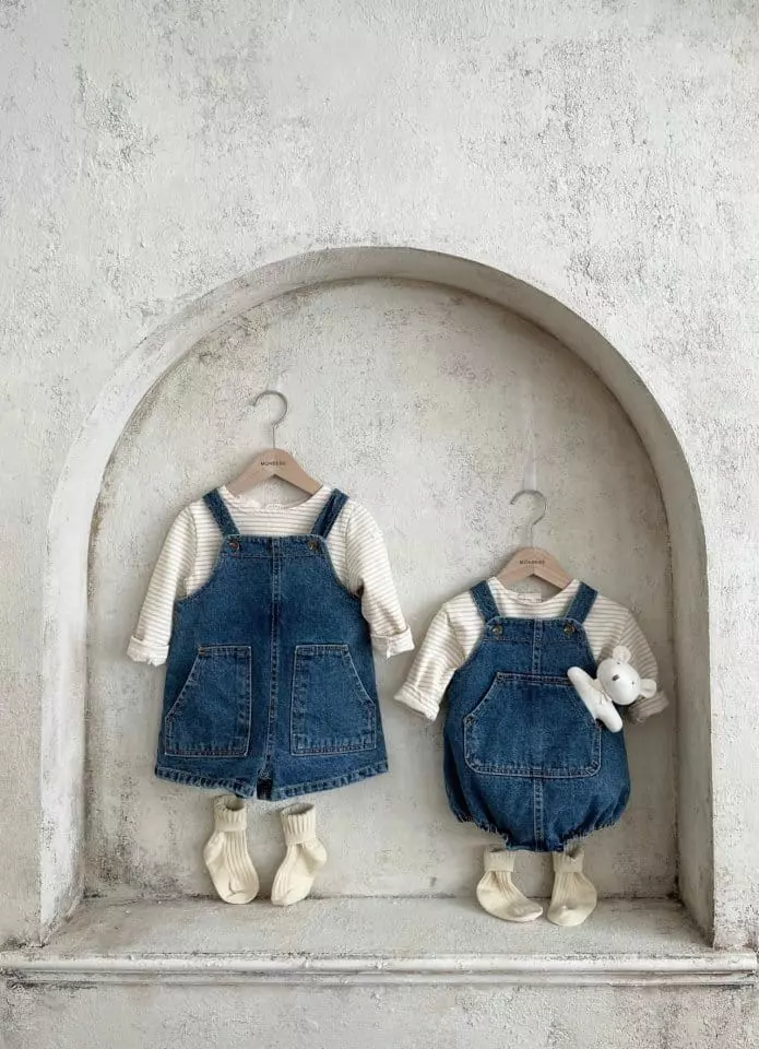 Monbebe - Korean Children Fashion - #magicofchildhood - Kid Dungarees Bodysuit - 7