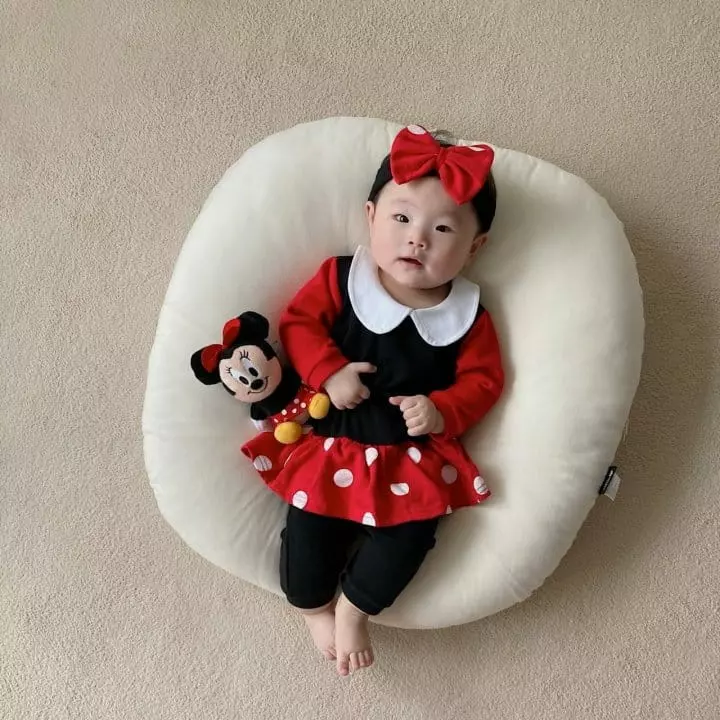 Moran - Korean Baby Fashion - #babyboutique - Collar Mini Bodysuit with hairband - 6