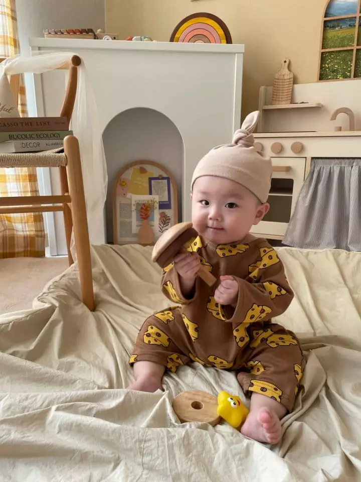 Moran - Korean Baby Fashion - #babyboutique - Cheese Bodysuit - 3