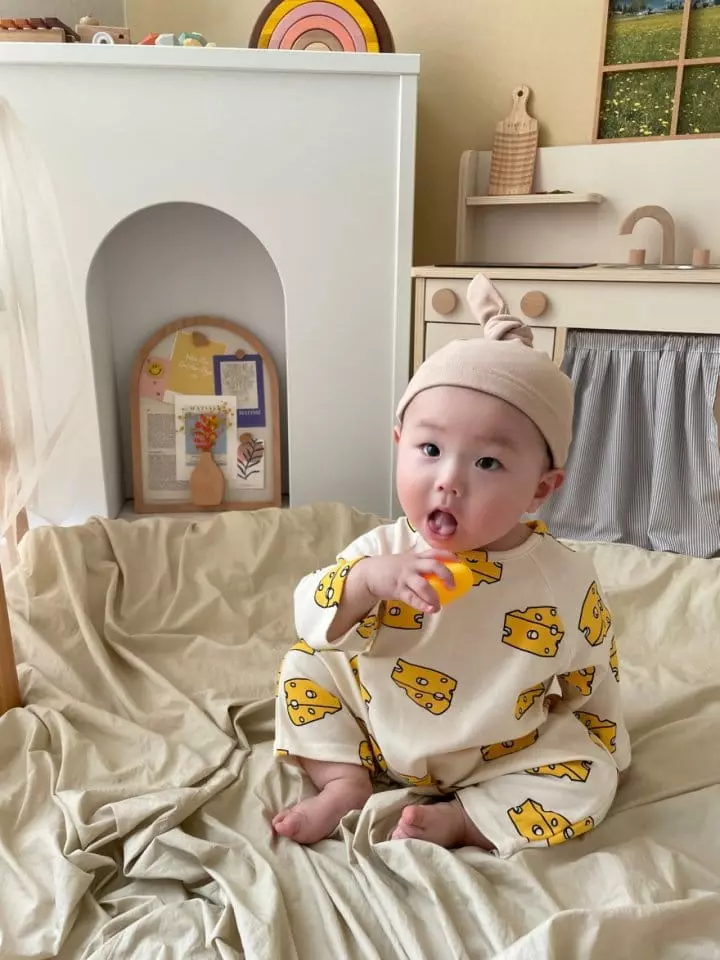 Moran - Korean Baby Fashion - #babyboutique - Cheese Bodysuit - 4