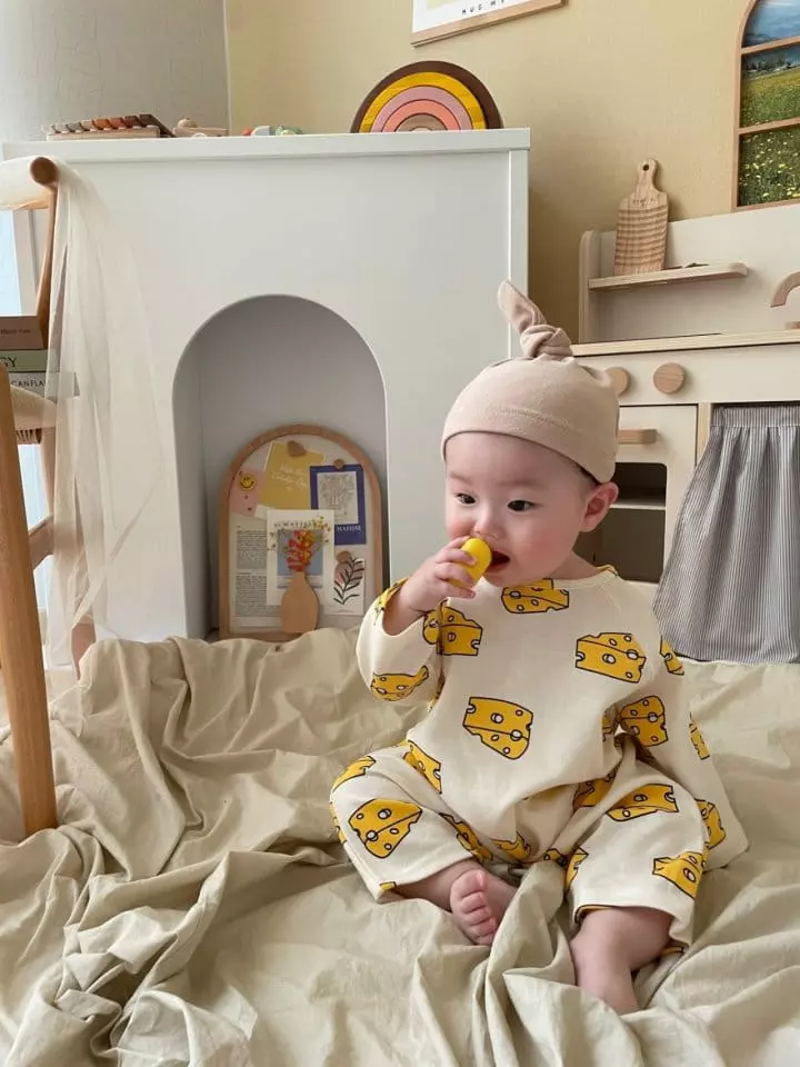 Moran - Korean Baby Fashion - #babyboutiqueclothing - Cheese Bodysuit - 5