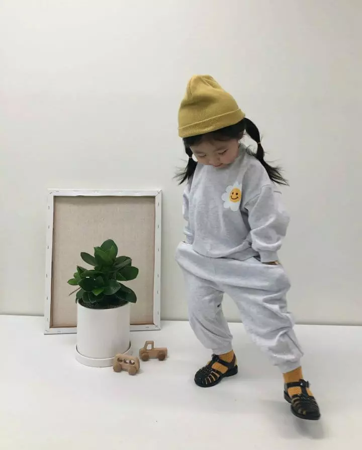 Moran - Korean Baby Fashion - #babylifestyle - Daisy Smile Top Bottom Set - 8
