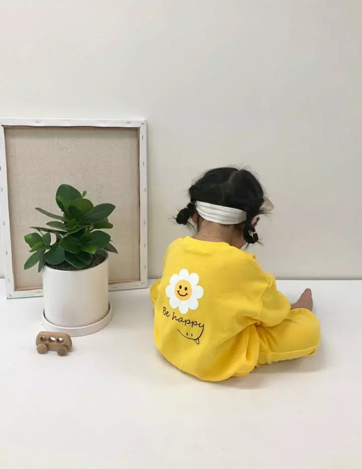 Moran - Korean Baby Fashion - #smilingbaby - Daisy Smile Top Bottom Set
