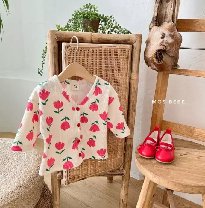 Mos Bebe - Korean Baby Fashion - #babyboutique - Bebe Tulip Cardigan - 5