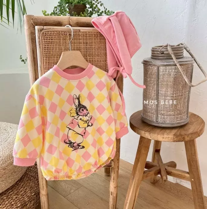 Mos Bebe - Korean Baby Fashion - #babyboutiqueclothing - Alice Bodysuit with Bonnet - 7