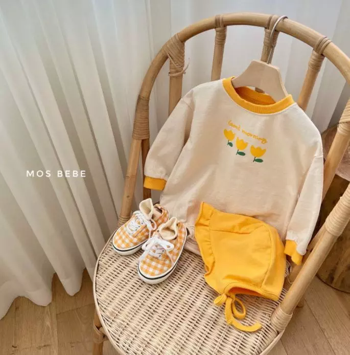 Mos Bebe - Korean Baby Fashion - #babyfashion - Flower Bodysuit with Bonnet - 10