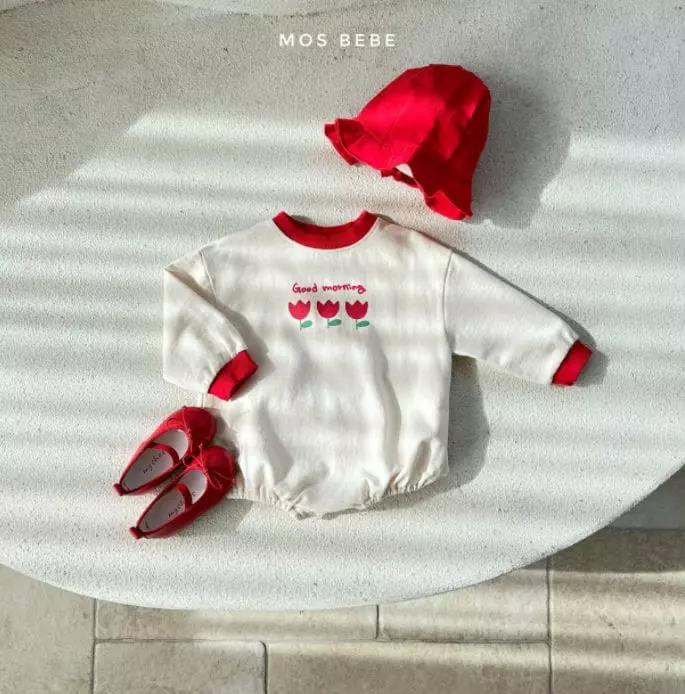 Mos Bebe - Korean Baby Fashion - #babyfever - Flower Bodysuit with Bonnet - 11