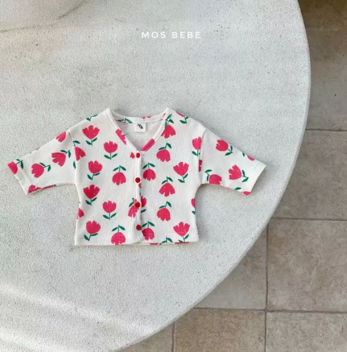 Mos Bebe - Korean Baby Fashion - #babygirlfashion - Bebe Tulip Cardigan - 10